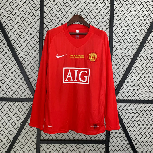 Manchester United Home 2007/08 Long Sleeve