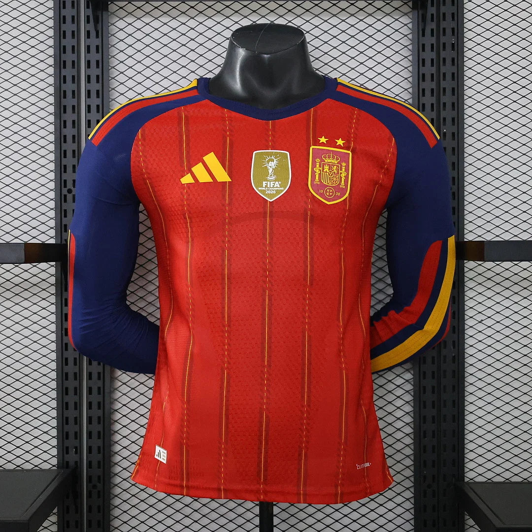 Spain Home 2026 Long Sleeve 2 stars